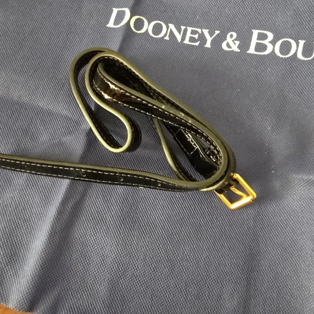 Dooney & Bourke Black Patent Leather Shoulder Bag + Dust‎ Bag
